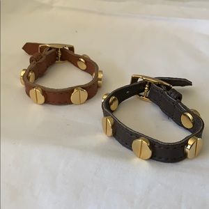 CC Skye Studded Screw Bracelet Set 18k Plated Gold